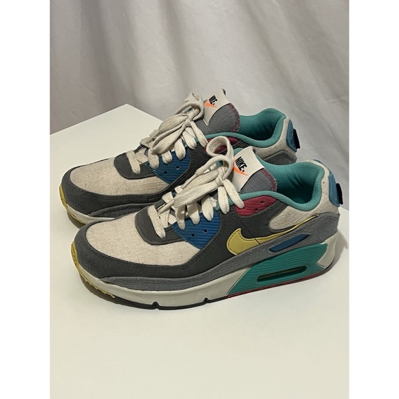 NIKE AIR MAX 90 (GS) "MULTI" SPRUNG CATERPILLAR SZ 6 YOUTH [DN4415-001] - Picture 1 of 16